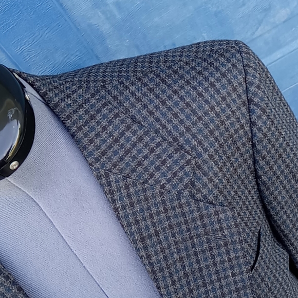 Oscar dela Renta Men's Luxury Check Blazer - Picture 4 of 15